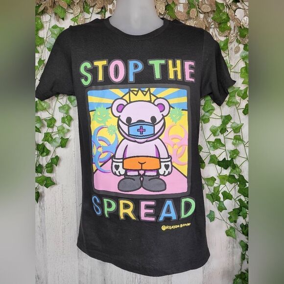 NWT Reason Brand Stop The Spread Shirt - Picture 2 of 7